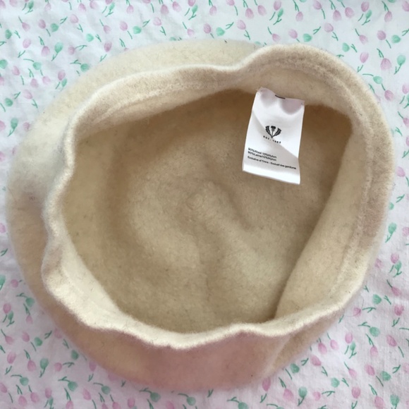 FRAAS Solid Ivory White French Beret Hat Wool Blend - Picture 3 of 3